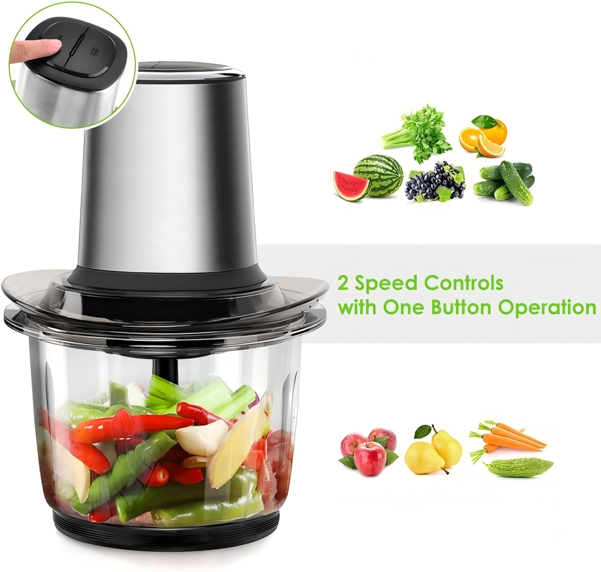 Stainless steel meat grinder with multiple attachments and powerful motor, professional kitchen equipment